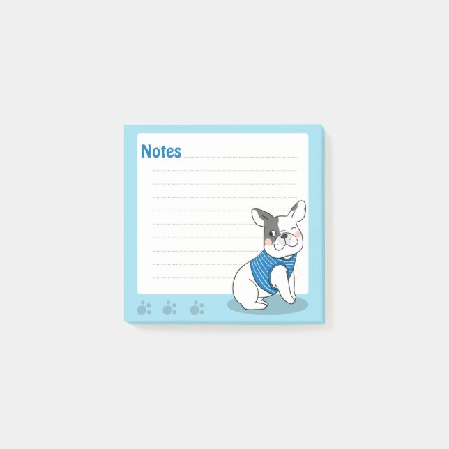 Cute French Bulldog Notes (Front)