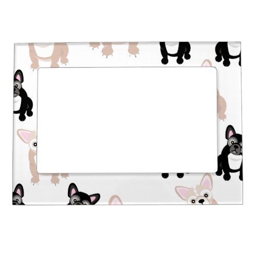 Cute French Bulldog Pattern Magnetic Photo Frame