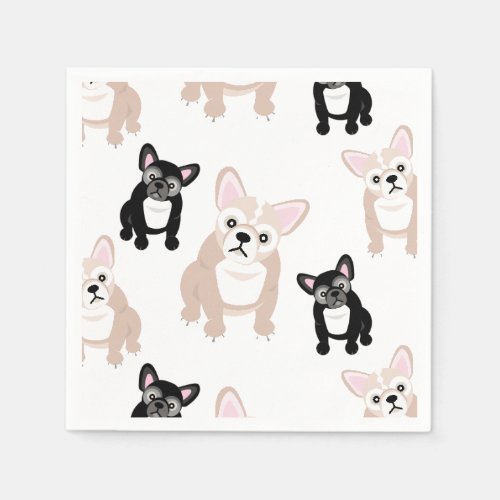 Cute French Bulldog Pattern Paper Napkins