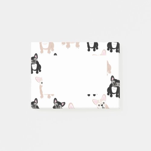 Cute French Bulldog Pattern Post_it Notes