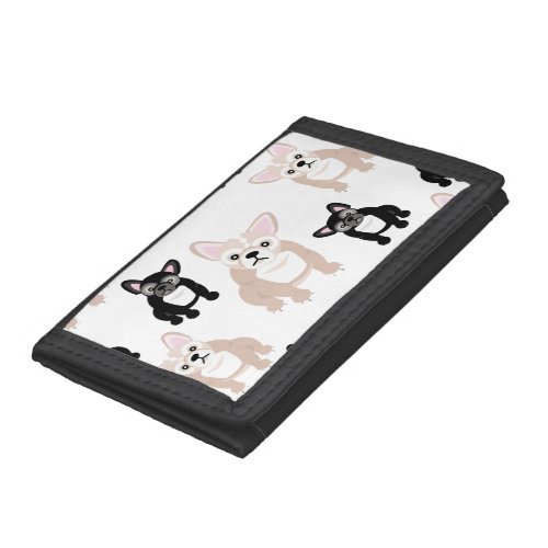 Cute French Bulldog Pattern Tri_fold Wallet