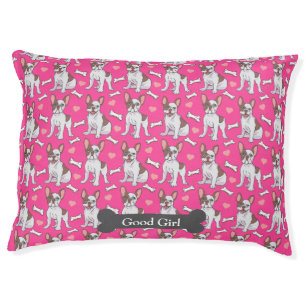 Cute French Bulldog Paws Bones Pink Pet Design Pet Bed
