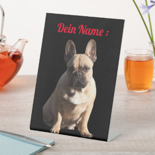 Cute French Bulldog Pedestal Sign