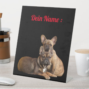 Cute French Bulldog Pedestal Sign