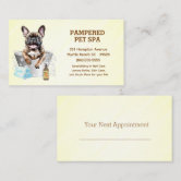 Stylish Dog Pet Grooming Service Business Card