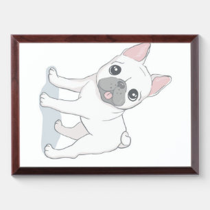 Cute French Bulldog Portrait Dog Lover Award Plaque
