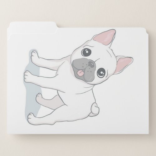 Cute French Bulldog Portrait  Dog Lover File Folder