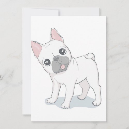 Cute French Bulldog Portrait  Dog Lover Holiday Card