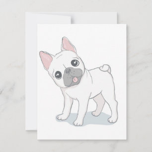 Cute French Bulldog Portrait   Dog Lover Invitation