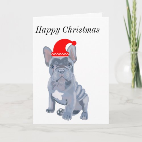 Cute French Bulldog Puppy Christmas  Card