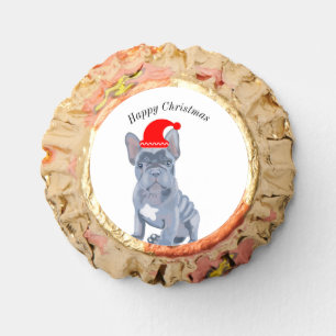 Cute French Bulldog Puppy Christmas  Reese's Peanut Butter Cups