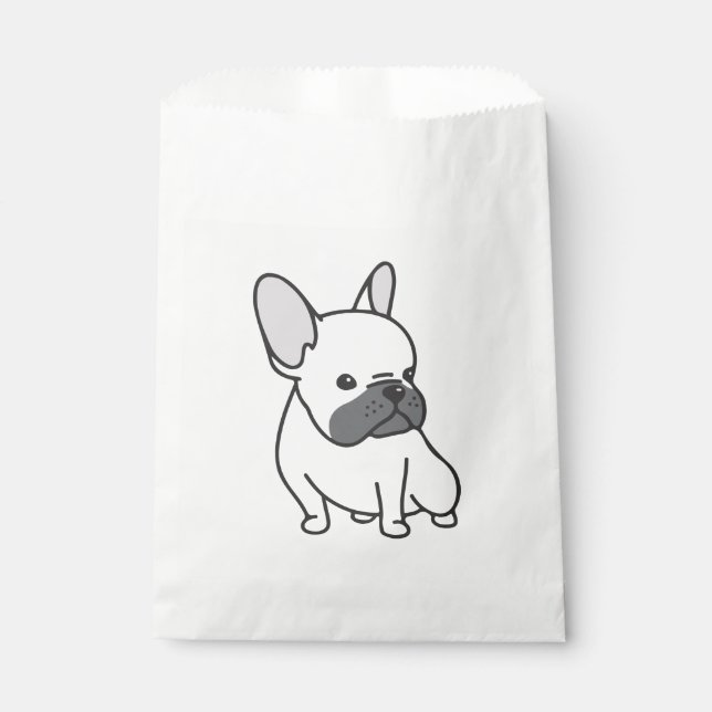 Cute French Bulldog Puppy Dog  Frenchie Party Favor Bag (Front)