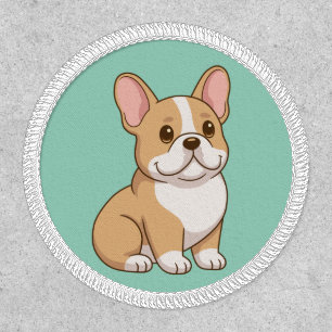 Cute French Bulldog Puppy on Green Patch