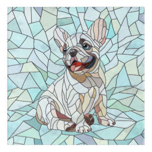Cute French Bulldog Puppy - pastel mosaic Acrylic Print