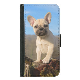 Cute French Bulldog puppy Samsung Galaxy S5 Wallet Case