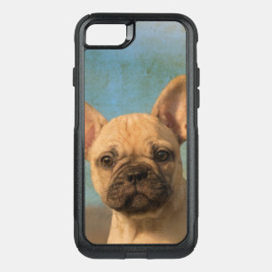 Cute French Bulldog Puppy Vintage Dog Animal - on OtterBox Commuter iPhone SE/8/7 Case