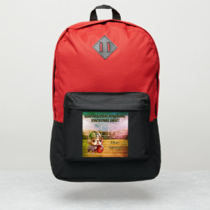 Cute French bulldog quarterback stadium cartoon Port Authority® Backpack