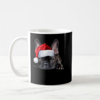 Cute French Bulldog Santa Hat Frenchie Image Chris Coffee Mug