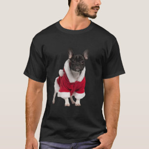 Cute French Bulldog Santa Hat Frenchie Image Chris T-Shirt