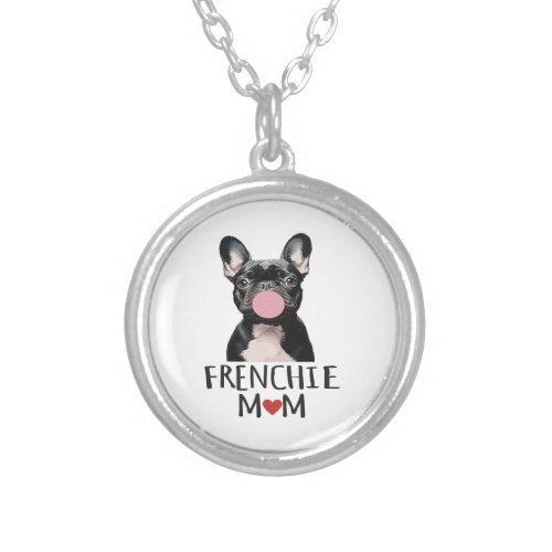 Cute French bulldog Silver Plated Necklace