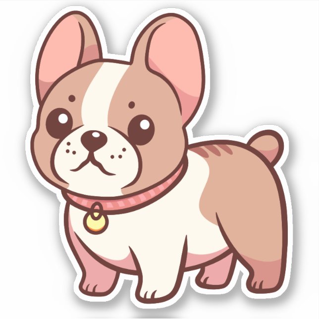 Cute French Bulldog  Sticker (Front)