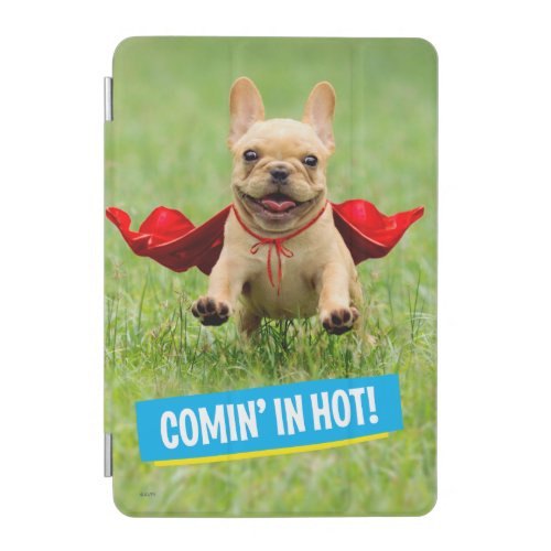 Cute French Bulldog Superhero Runs in Grass iPad Mini Cover