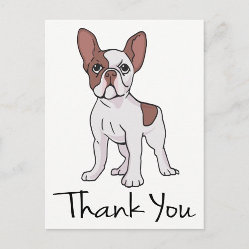 Cute French Bulldog Thank You Frenchie Puppy Dog Postcard