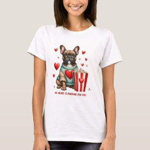 Cute French Bulldog Valentines Day heart T-Shirt