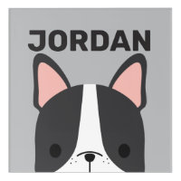 Cute French Bulldog with Personalized Name Acrylic
