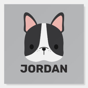 Cute French Bulldog with Personalized Name Foam Bo Board