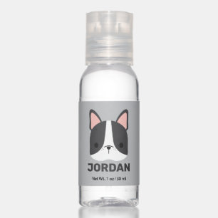 Cute French Bulldog with Personalized Name Hand Sanitizer
