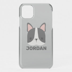 Cute French Bulldog with Personalized Name iPhone 11 Case