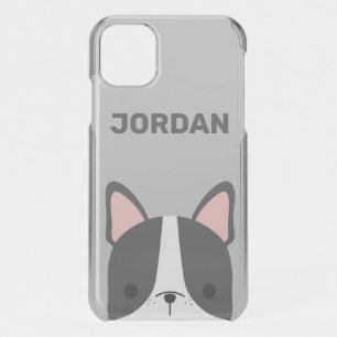 Cute French Bulldog with Personalized Name iPhone 11 Case