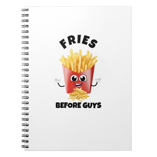  Cute French Fries Cartoon Hoodie &Tee –Funny Food Notebook (Front)