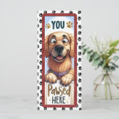 Cute French Golden Retriever Bookmarker (Standing Front)