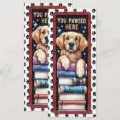Cute French Golden Retriever Bookmarker (Front/Back)