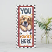 Cute French Golden Retriever Bookmarker (Standing Front)