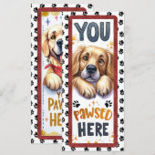 Cute French Golden Retriever Bookmarker (Front/Back)