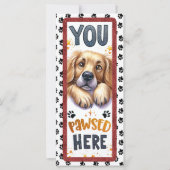 Cute French Golden Retriever Bookmarker (Front)