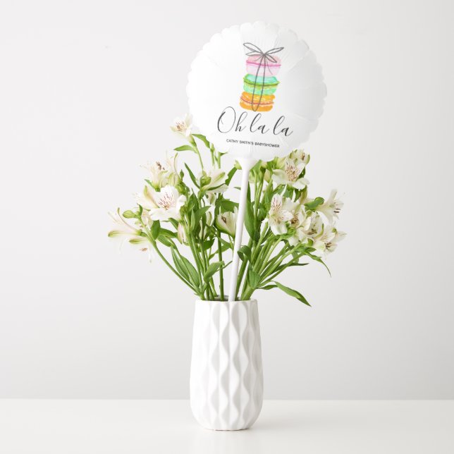 Cute french macaron baby shower balloon (Vase)