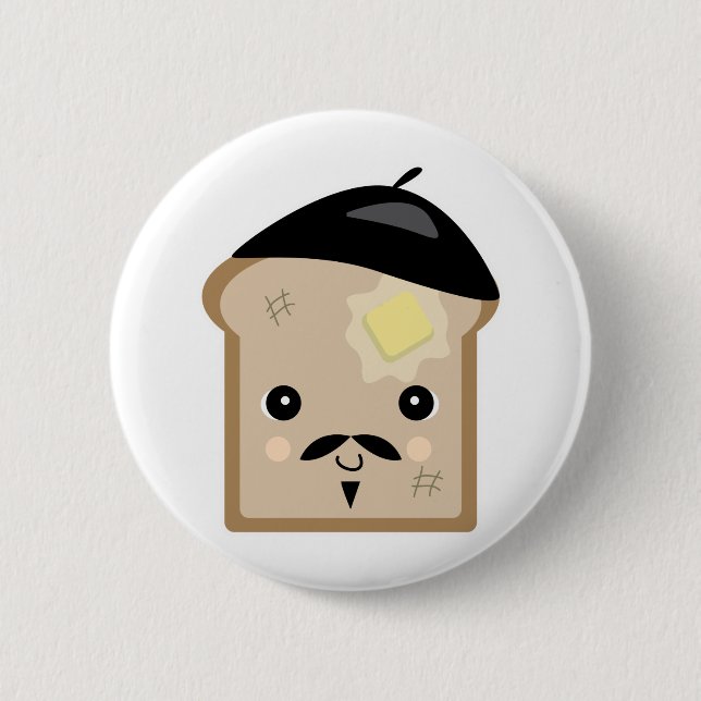 cute french toast button (Front)