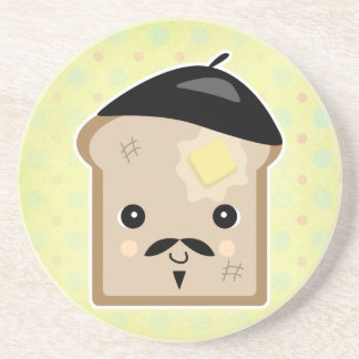 cute french toast drink coaster