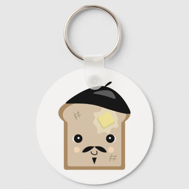 cute french toast keychain (Front)