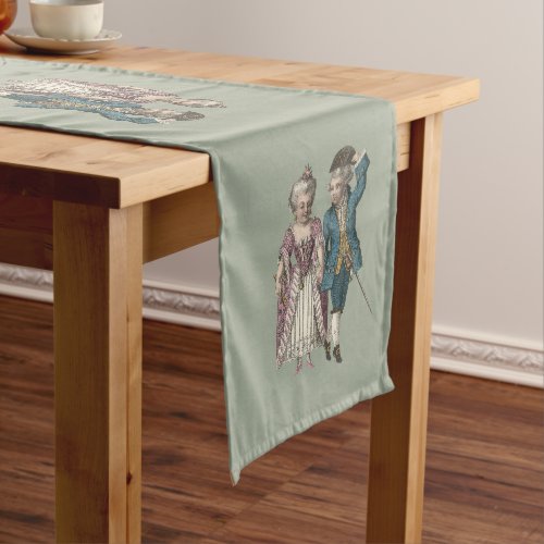 Cute French Vintage Louis XVI Couple Short Table Runner