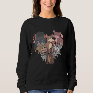 Cute Frenchie Bulldog Puppy Pet Dog Breeder French Sweatshirt