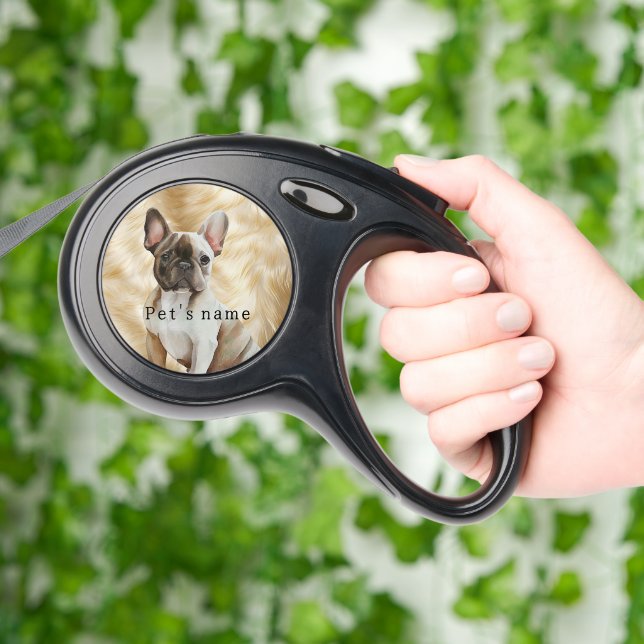 Cute Frenchie Dog Retractable Pet Leash (Hand)