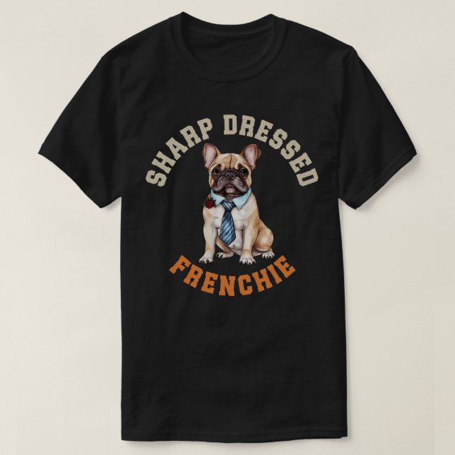 Cute Frenchie Dog T-Shirt (Design Front)