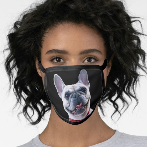 Cute Frenchie French Bulldog Photo Face Mask