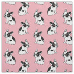 Cute Frenchie knows love is the only way Fabric