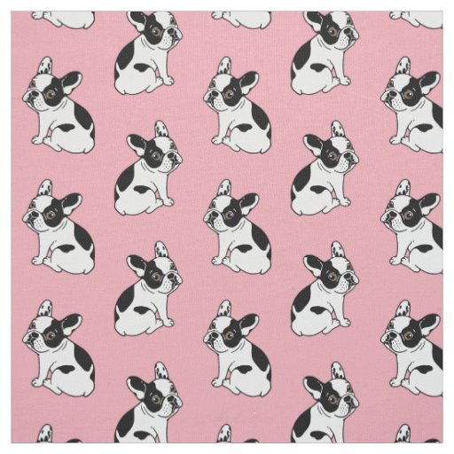 Cute Frenchie knows love is the only way Fabric
